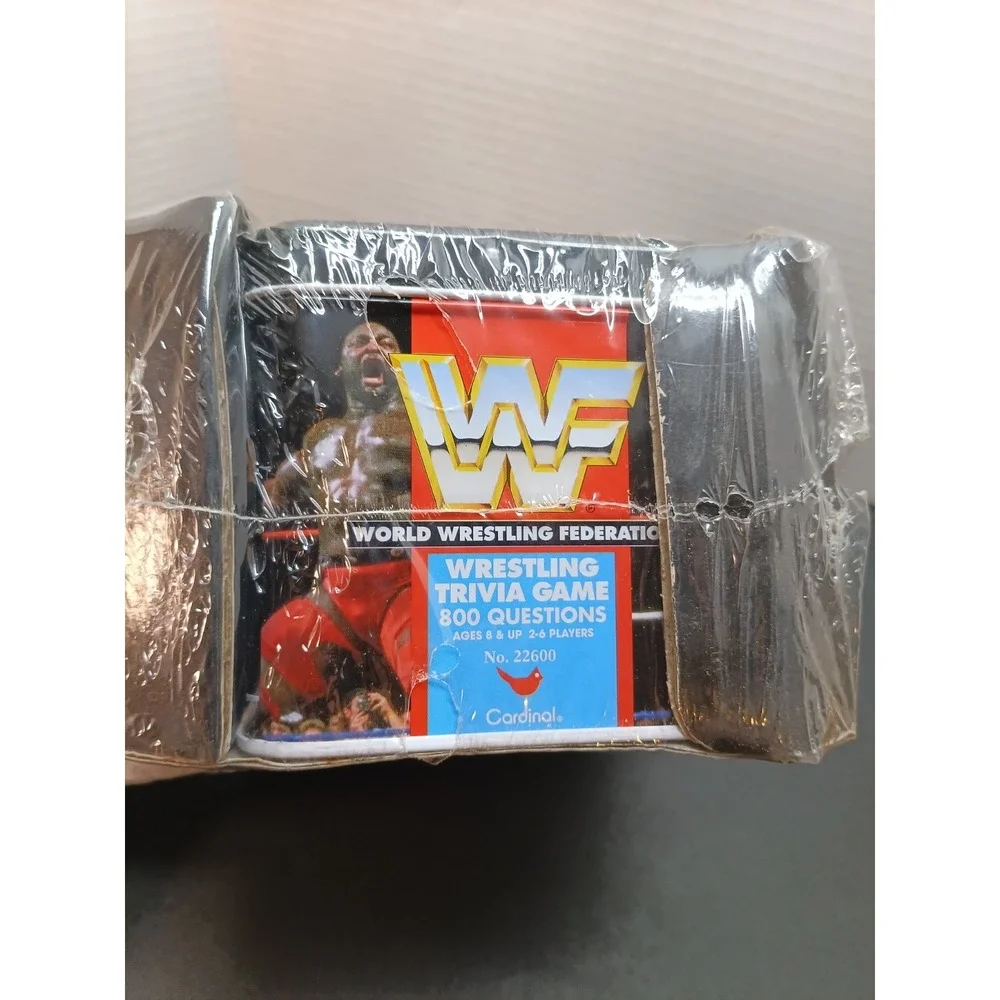 WWF Wrestling Trivia Game Tin SEALED NEW WWE ROCKY MAIVIA Rookie ROCK AUSTIN RC
